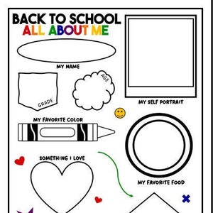 Back to School All About Me