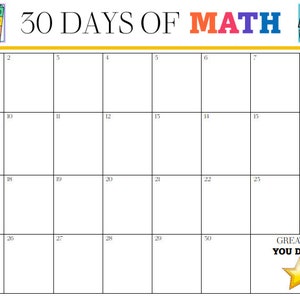 30 Days of Math Challenge