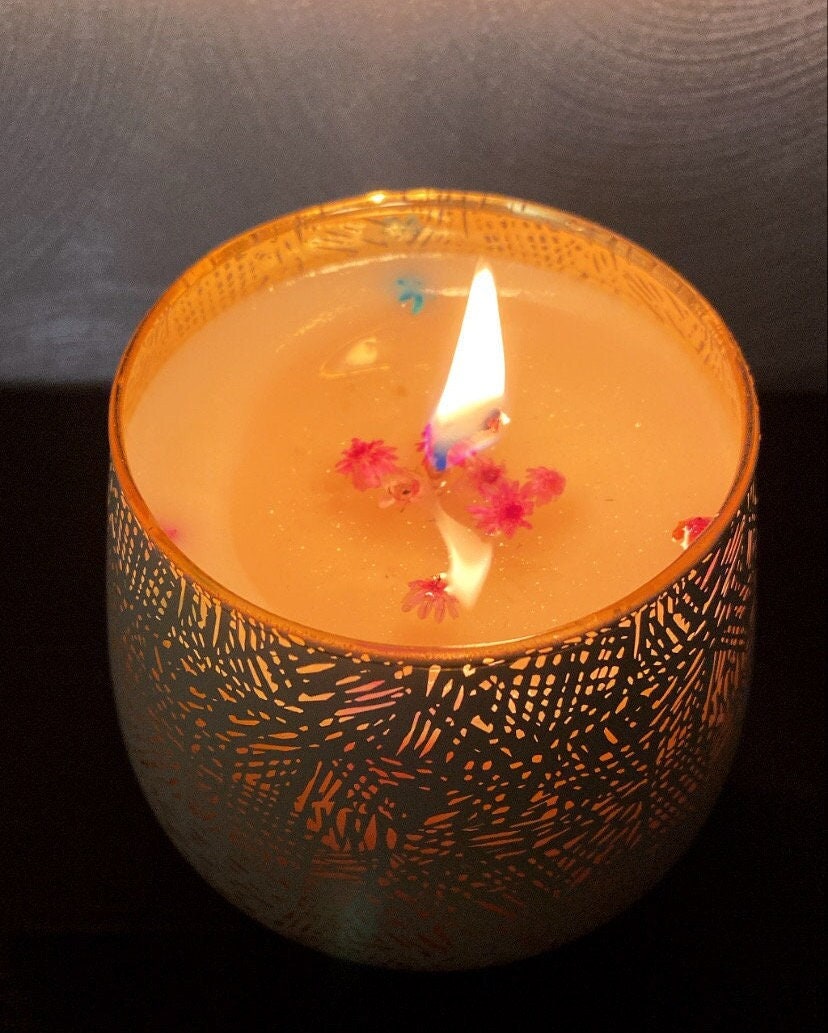 Pot Boré ~ Bougies à La Cire de Soja 100% Naturelles et Vegan Aux Parfum Naturel