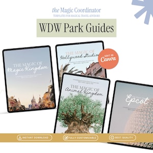 WDW Theme Parks Guide BUNDLE | WDW Travel Agent Canva Templates