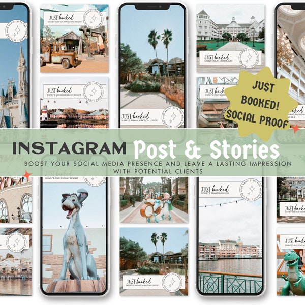 WDW Travel Agent Social Proof | Just Booked Canva Templates