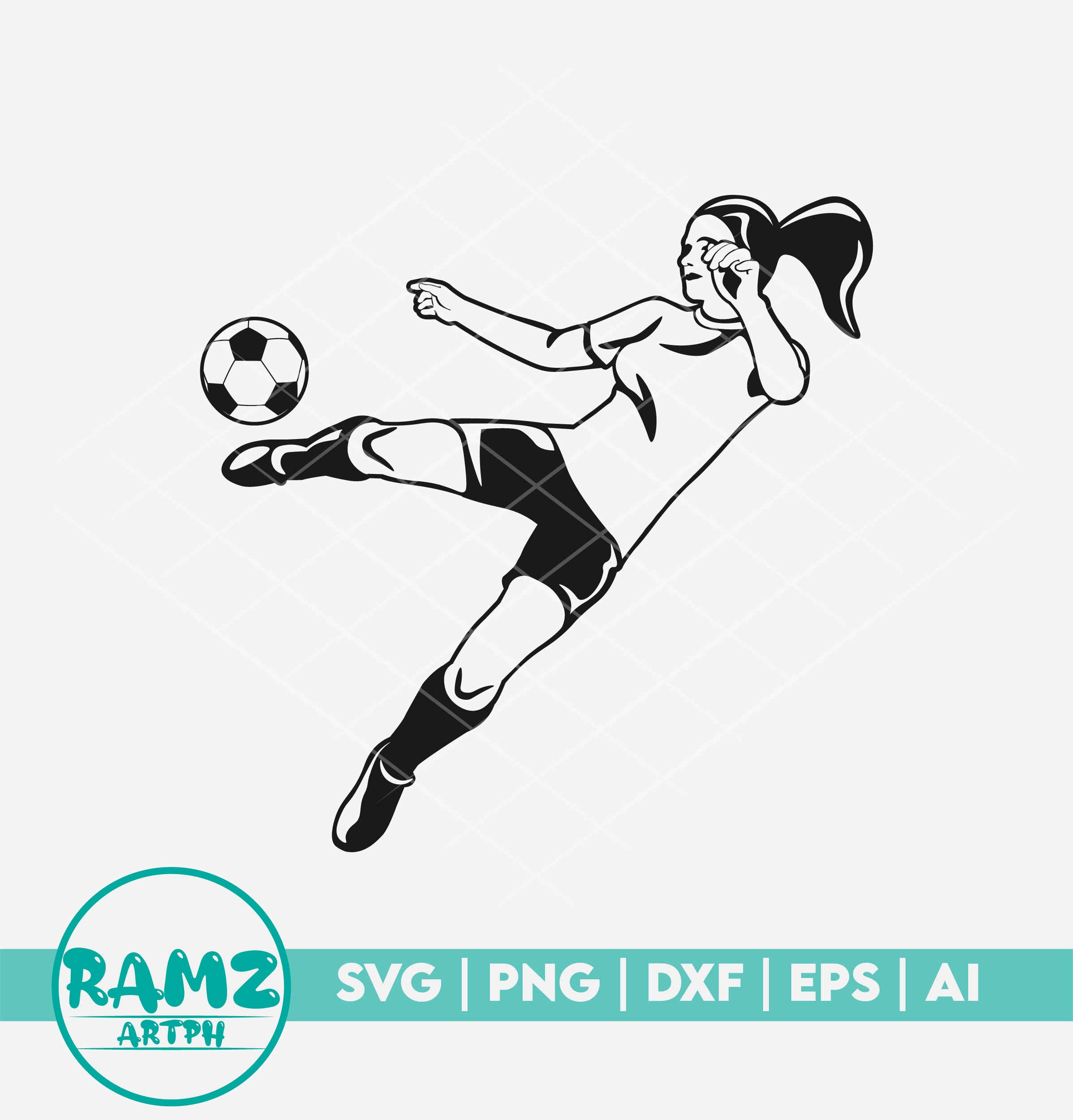 Soccer SVG File Girl Silhouette Soccer Svg Soccer Ball Svg - Etsy