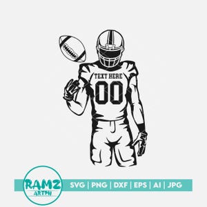 Customizable Football Player SVG, Layered Custom Football SVG, Personalized Football Player svg, Football Player SVG, football team name Png