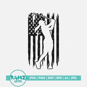Golf SVG file Mom Us flag - golf svg, golfing svg, golfer svg, golf mom svg, dxf, png, cut file