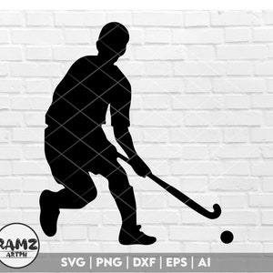 Field hockey SVG silhouette - field hockey svg, dad svg, field hockey cut file, dxf, eps