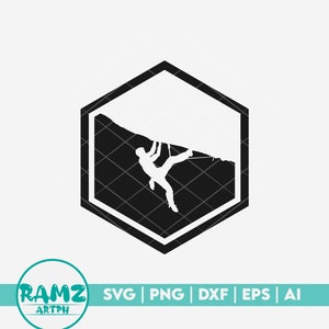 Rock Climbing SVG file Logo - climbing svg, rock climb svg, adventure svg, climb svg, dxf, eps, cut file, png