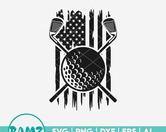 Us Flag Golfer SVG File Golf Svg, Golfing Svg, Golfer Svg, Golf Clipart ...