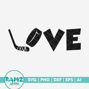 Hockey SVG file Love - Hockey svg, ice hockey svg, love hockey svg, png, cut file, cricut