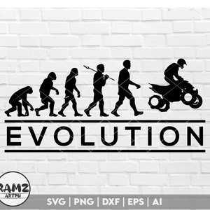 Atv SVG file Evolution - atv svg, 4 wheeler svg, mud riding svg, downhill svg, silhouette, png, cut file