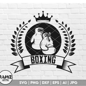 Boxing SVG, boxing crown svg, boxing gloves svg, boxer svg, fighting svg, dxf eps png, cut file for cricut
