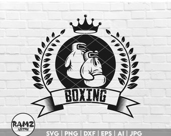 Boxing SVG, boxing crown svg, boxing gloves svg, boxer svg, fighting svg, dxf eps png, cut file for cricut