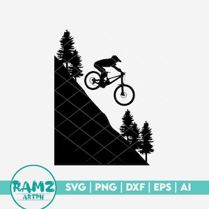 Mtb SVG Datei Downhill - Mountainbike svg, mtb svg, biker svg, silhouette, png, cut file, cricut