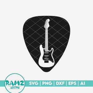 Electric Guitar SVG file Guitar pick - guitar svg, electric guitar svg, music svg, silhouette, png, clipart