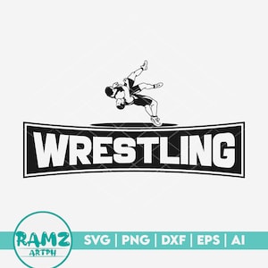 Wrestling SVG file Logo silhouette - wrestling svg, wrestler svg, wrestle svg, cut file, png, dxf file for cricut