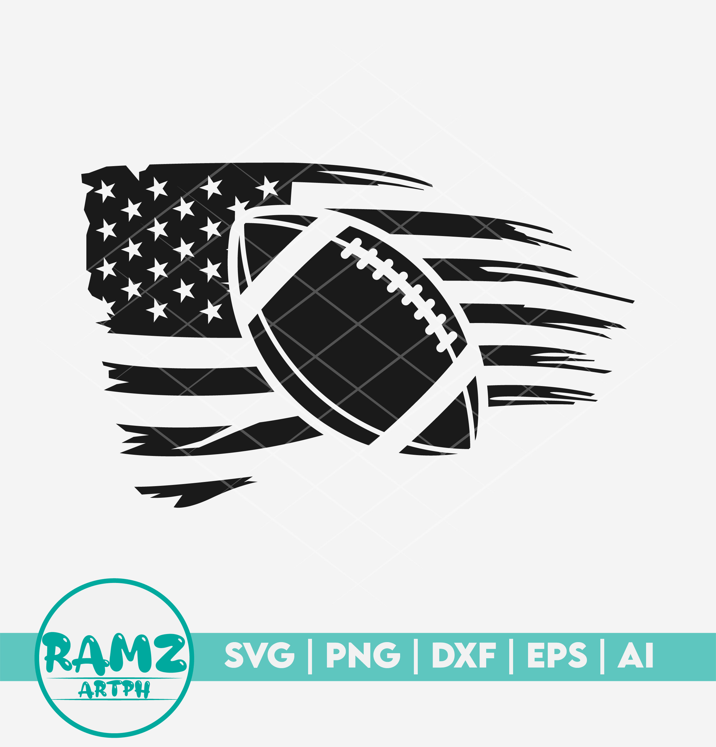 American Football Svg File Us Flag American Football Svg Etsy