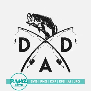 Fishing SVG Dad - fishing svg, fishing svg, fisherman svg, fish svg, cut file, png, clipart