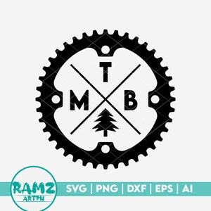 Mtb-SVG-Datei Mtb-Kettenblatt - Mountainbike svg, mtb svg, Biker svg, Radfahren svg, geschnittene Datei, png, cricut