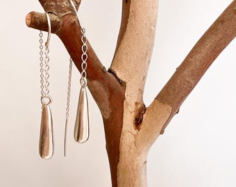 Elegantes pendientes de cadena, regalo para ella