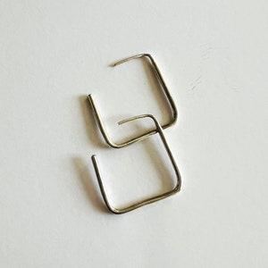 Silver Square Hoop Earrings | Gold Hoop Earrings | Square Earrings | Statement Earrings | Hoop Earrings