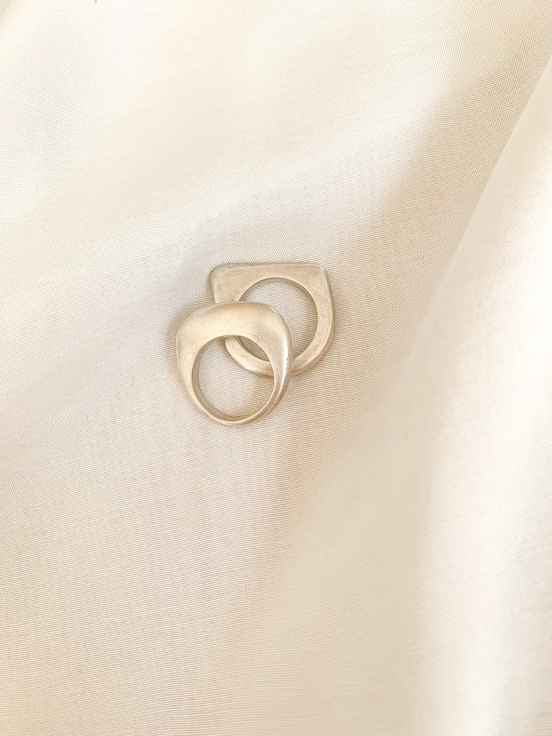 Set of 2 Unique Stacking Rings Promise Ring for Him Pointer Etsy