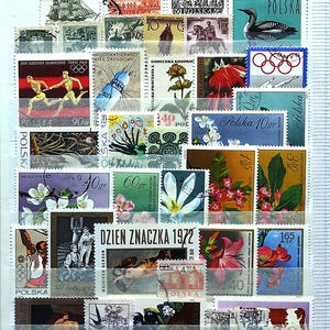 Lotto 160 francobolli Polonia Polska 1950-2016 usati differenti Poland 160 Cancelled Different Stamps from 1950 to 2016