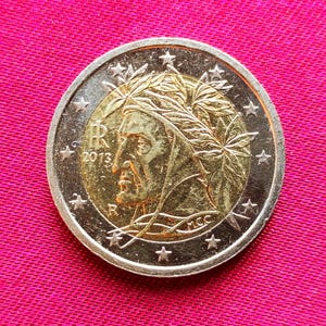 Italy Coin 2 Euro Dante Alighieri 2013 Extremely Fine Little Circulated