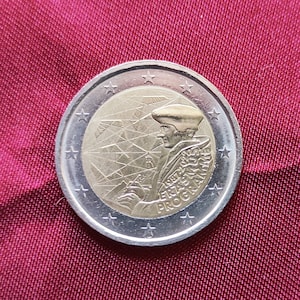 Italy Commemorative Coin 2 Euro 2022 SPL Erasmus Programme Circulated - Italy Commemorative Coin 2 Euro 2022 Erasmus fine Circulated