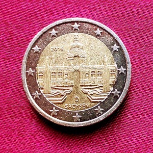Germany Commemorative Coin 2 Euro Sachsen 2016 Mint G BB+ Circulated - Germany Commemorative Coin 2 Euro Sachsen 2016 fine Circulated