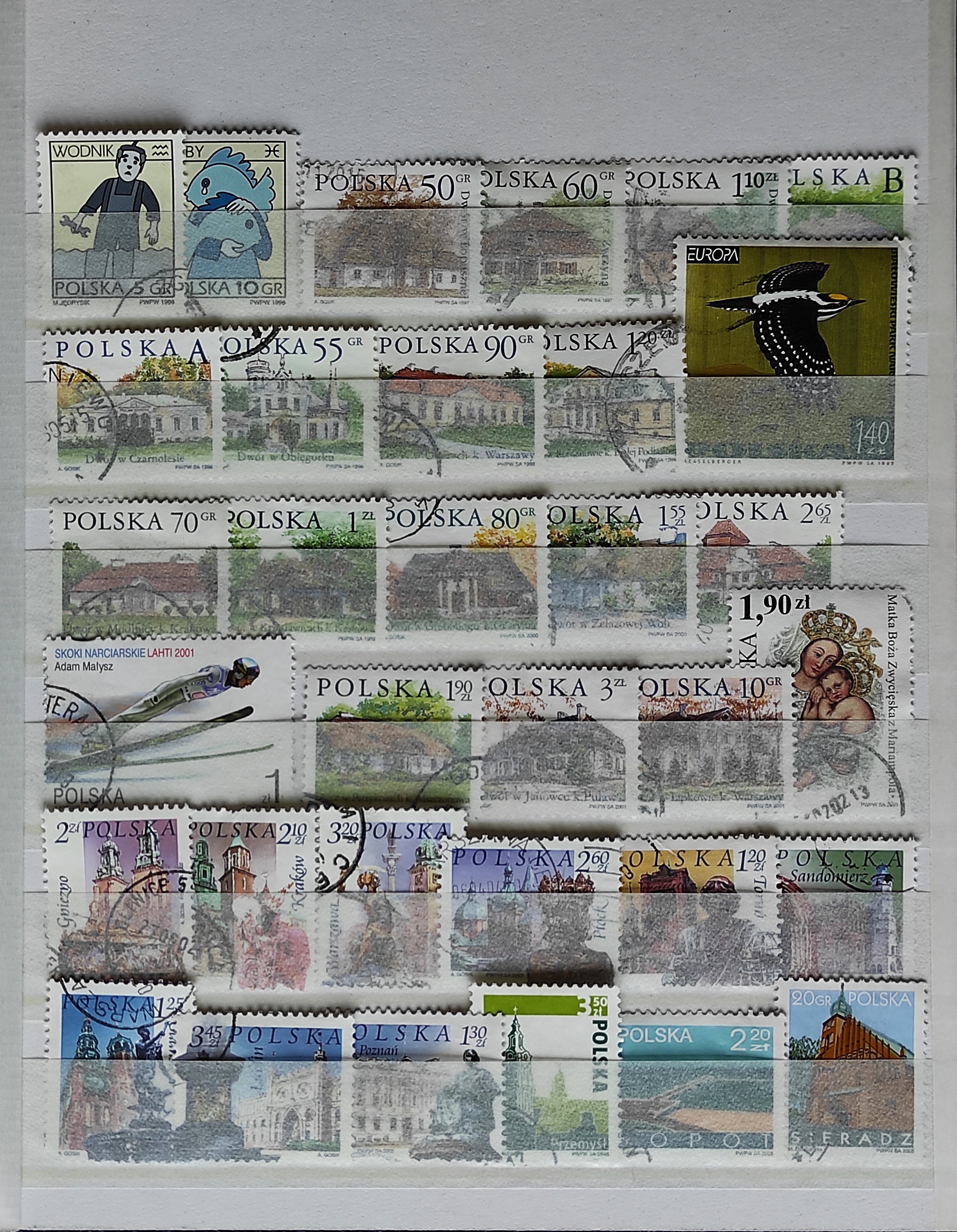 Poland - Original Vintage Postage Stamps - 1966 Tourist Attractions- for  the collector, artist or crafter- scrapbooks, decoupage, collage