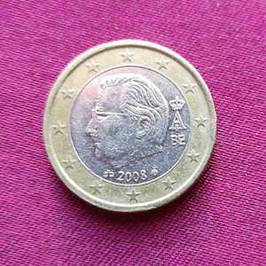 Coin 1 Euro Belgium 2008 Fine Circulated - Coin 1 Euro Belgium 2008 Fine Circulated