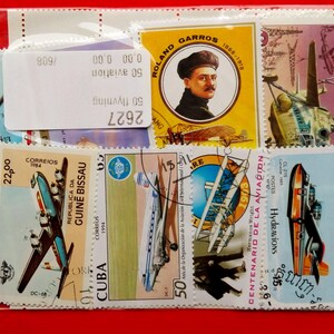 Lot 250 Thematic Used Stamps Planes, Aviation, Zeppelin, Space Different - Thematic Used Stamps Planes, Aviation, Zeppelin, Space