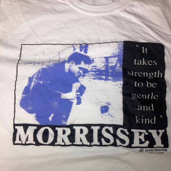 Morrissey 1990s Smiths shirt sizes small thru xl available.