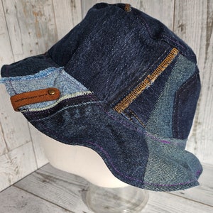 Handmade upcycled denim bucket hat - Size large