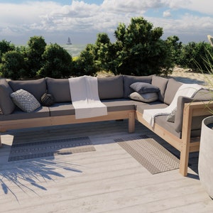 DIY plans for outdoor sectional sofa