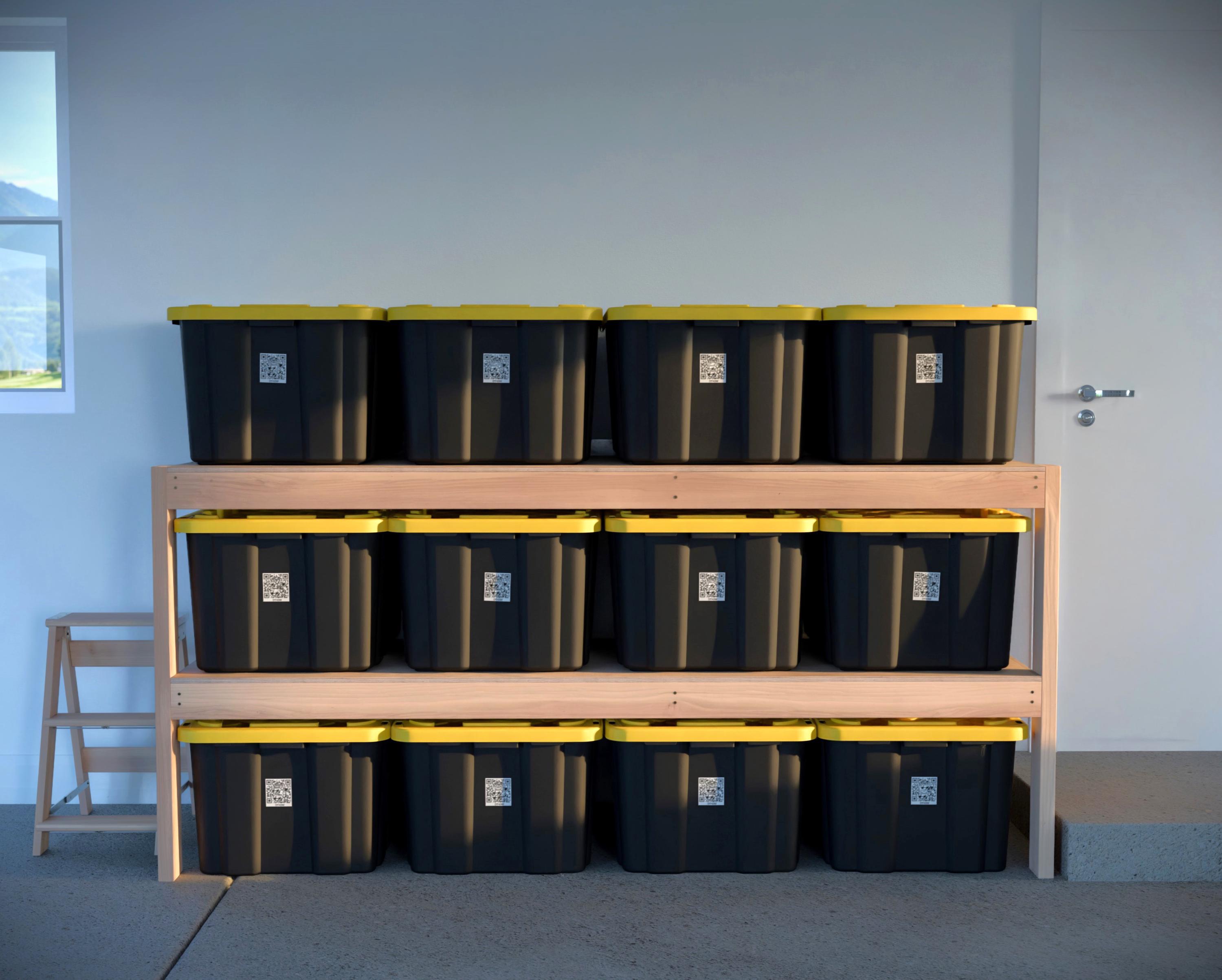 Digital Download, DIY Garage Shelving Plans, Fits 27-gallon Totes, 4 ...