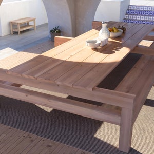 Outdoor Table with Benches Plan 16 ft, PDF Download