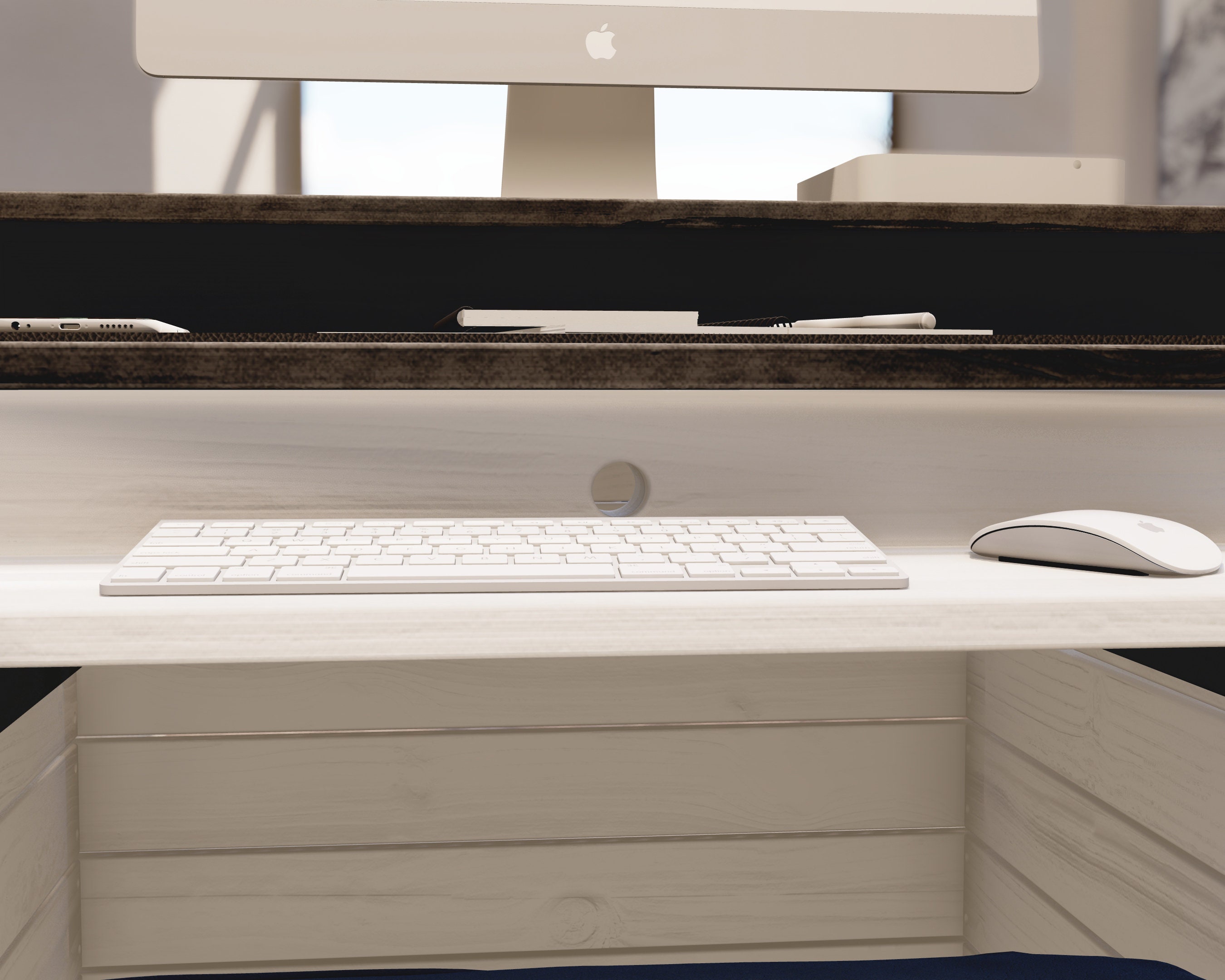 Computer Desk Plan With Storage and Monitor Riser, PDF Download - Etsy
