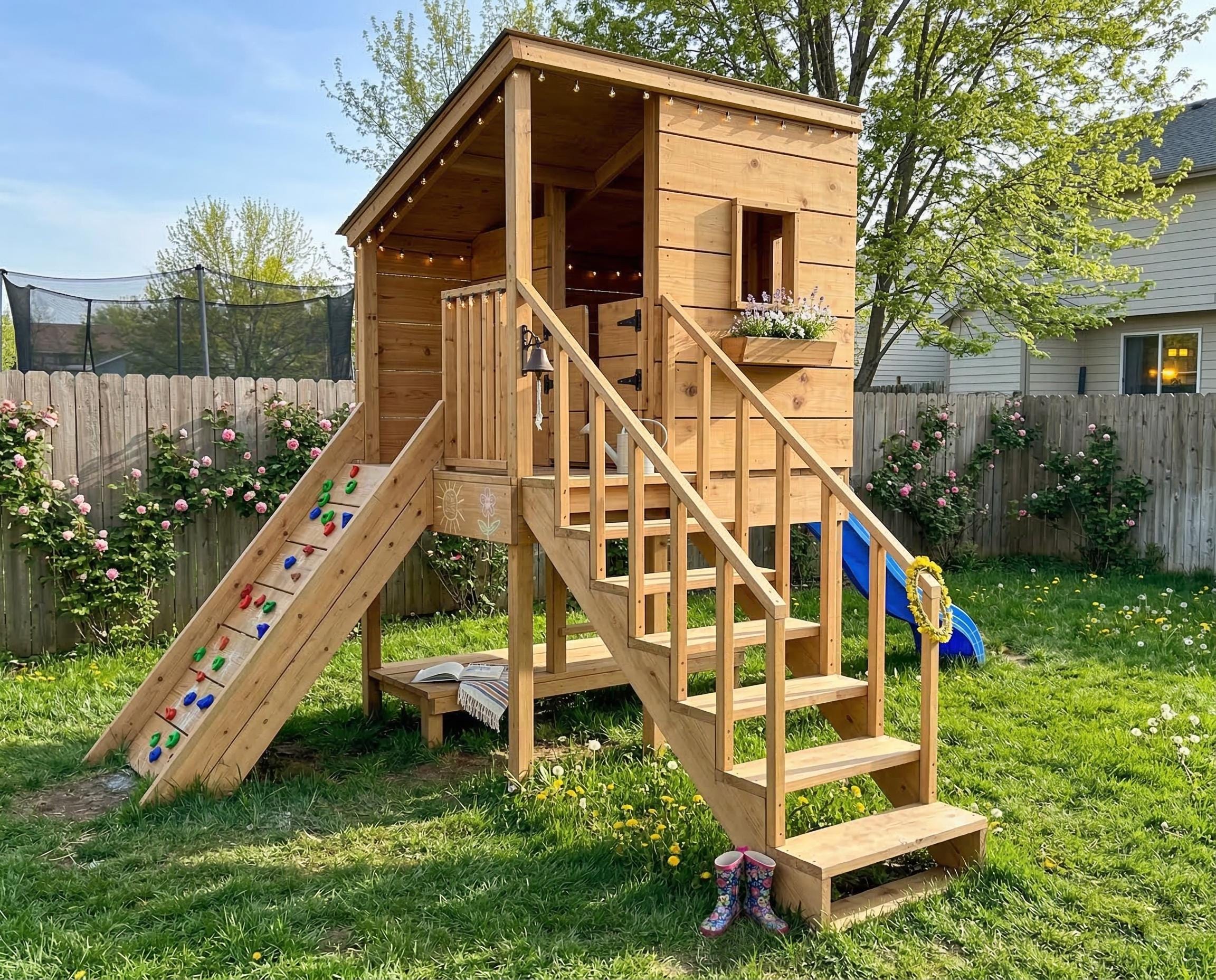 Cabane en Bois Maison d'Enfants de Jardin Equipée Timberlake - Backyard Discovery