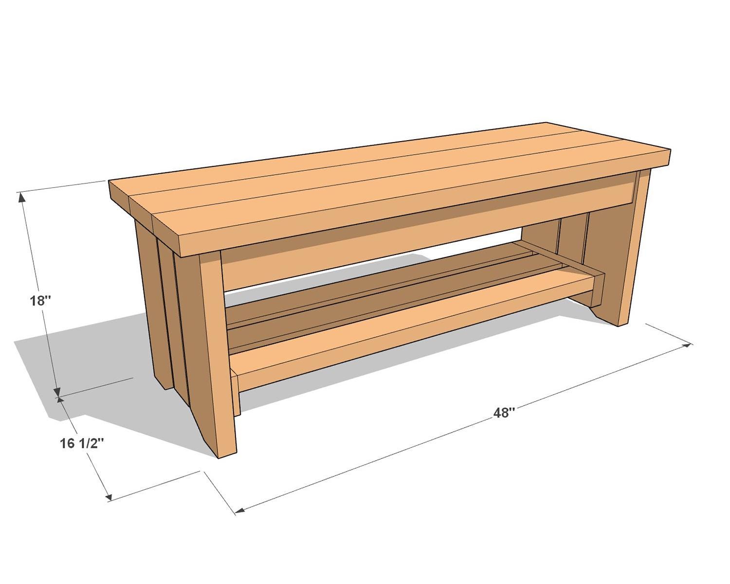 DIY Outdoor Storage Bench Plan PDF: Shoe Shelf, 2x4 and 2x6 Build - Etsy