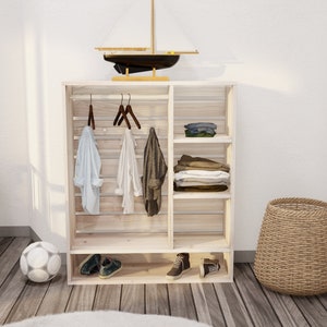 PDF Download, DIY plan: Montessori children&#39;s wardrobe