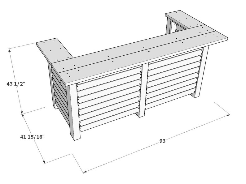 PDF Download, DIY Outdoor bar plans image 8