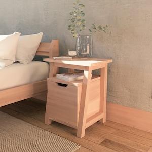 PDF Download, DIY Wooden Nightstand Plan, Nightstand plan with drawer, Easy DIY Nightstand plan