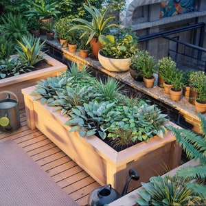 PDF Download, DIY planter box plan, Medium sized planter box plan, Vegetable garden planter box, Easy garden bed, Beginner build guide