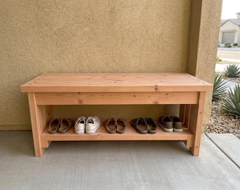 DIY Outdoor Bench Plan PDF: Schuhregal, 2x4 und 2x6 Build