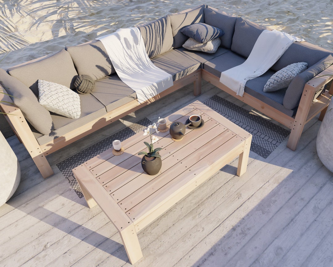 Outdoor Sectional and Coffee Table Plan, PDF Download - Etsy