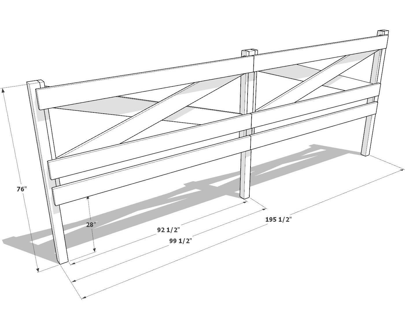 Crossbuck Fence Plan, PDF Download - Etsy