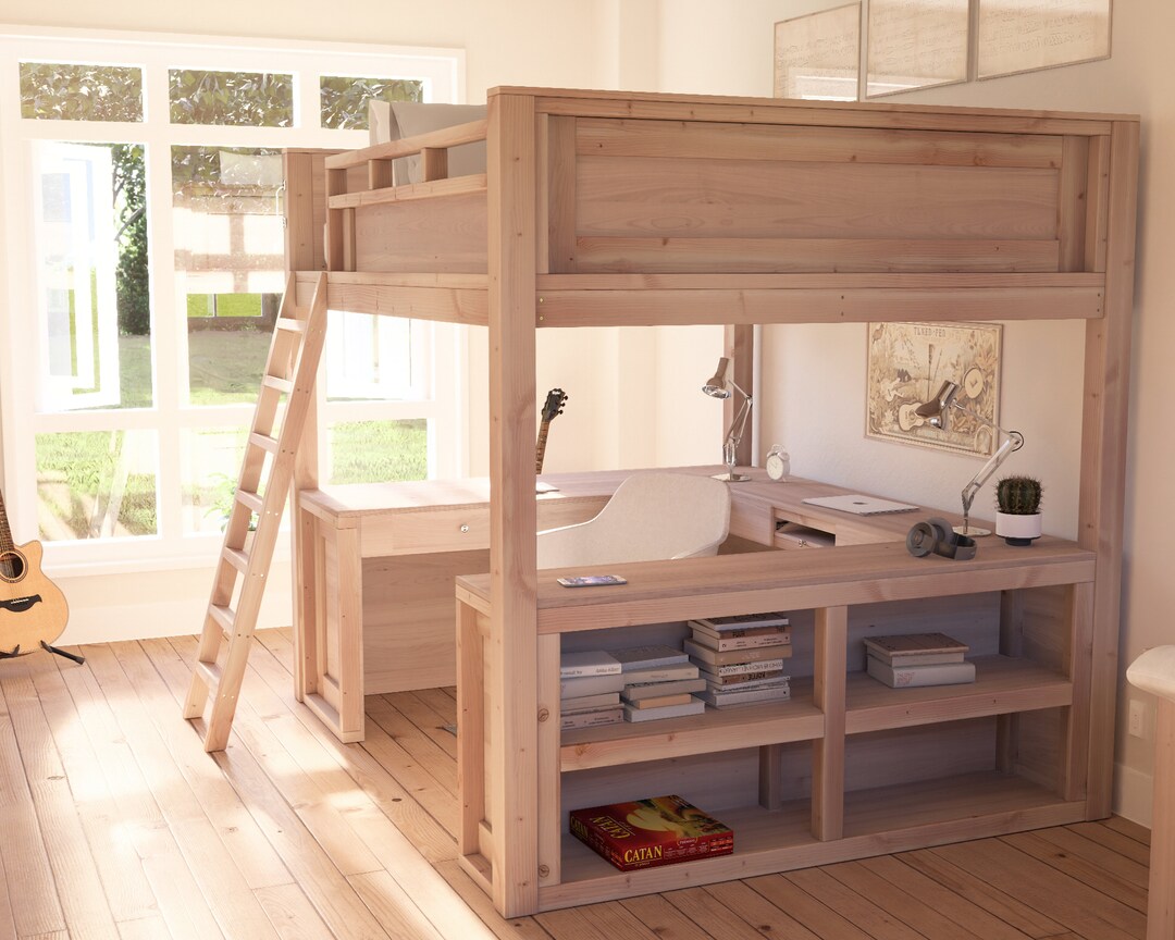 PDF Guide for Building a Queen Loft Bed Simple Stepbystep Etsy