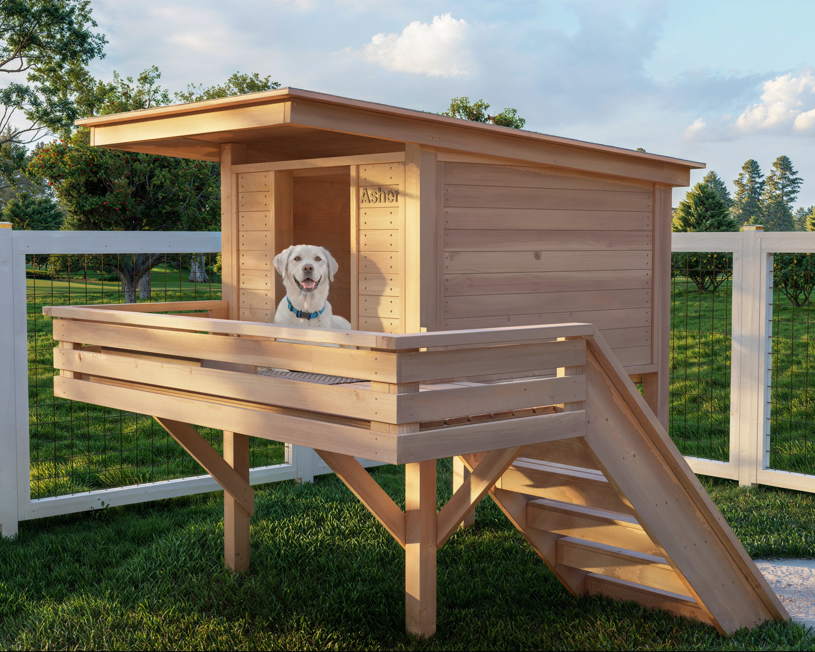 ポーチと階段付きの断熱高床式犬小屋の設計図、PDFダウンロード - Etsy