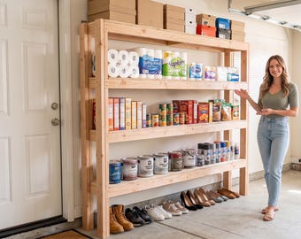 DIY Garagenregale Plan PDF: Schmaler Lagerregal, Sperrholzplatte