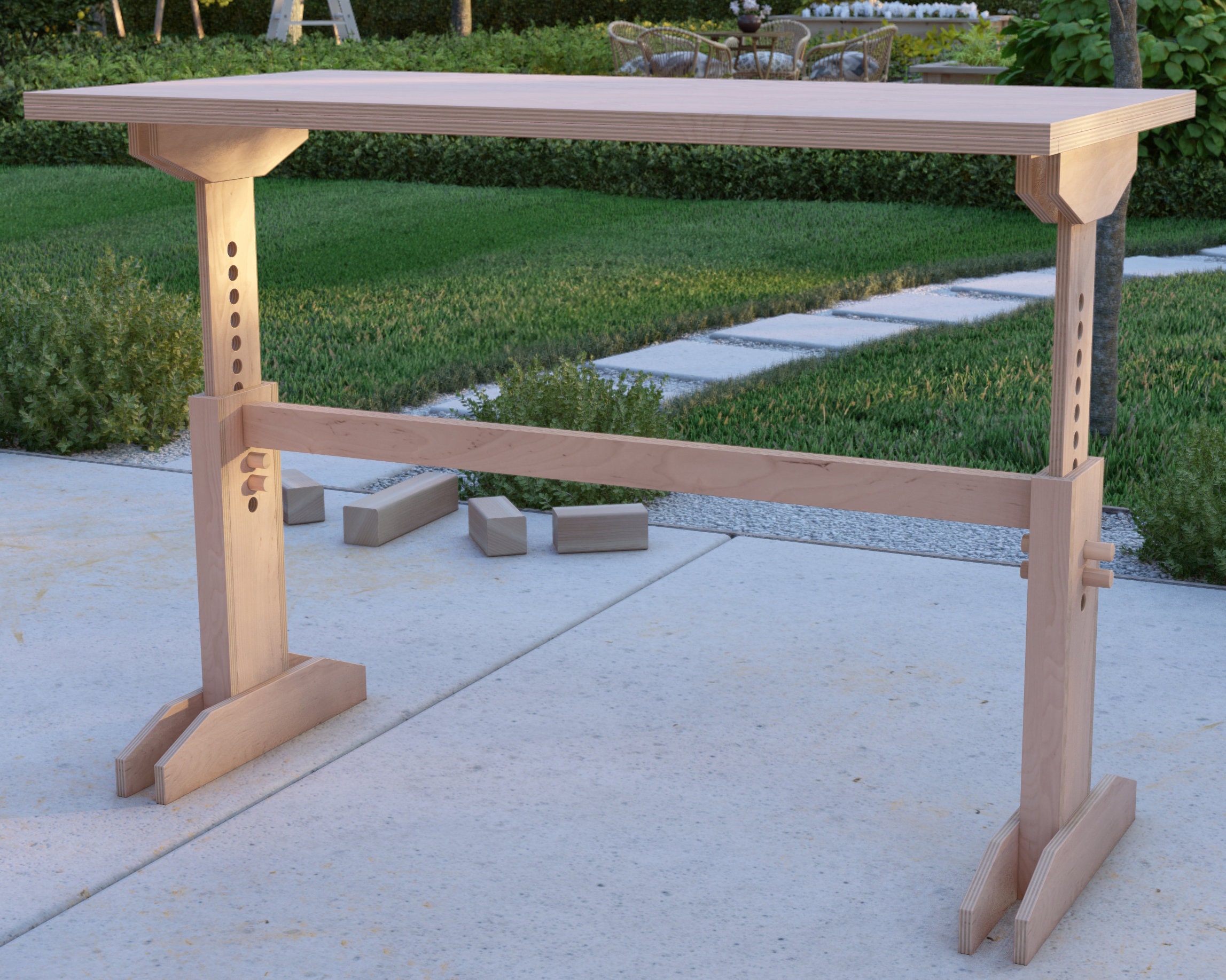 Sit-to-stand Desk DIY Guide, PDF Download, DIY Adjustable Desk Plan ...